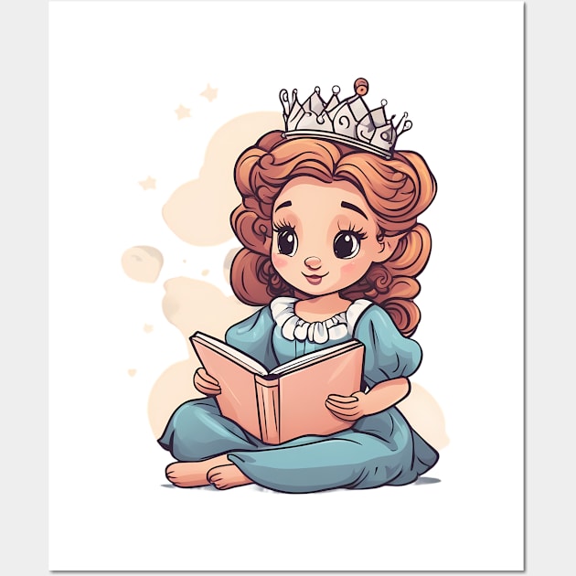 Learning Princess She-Reads Book Lover Wall Art by trubble